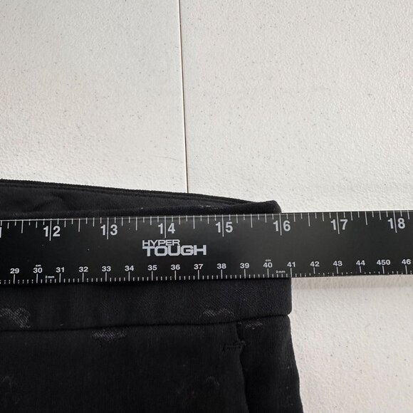 Loft Marisa Black Jacquard Ankle Pants Womens Size 6 Embroidered floral Office - Picture 4 of 12